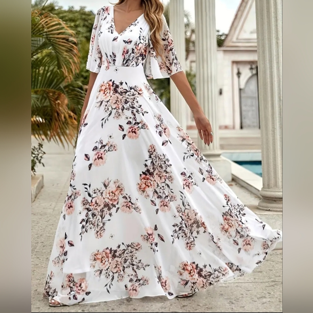 Floral V-Neck Dress